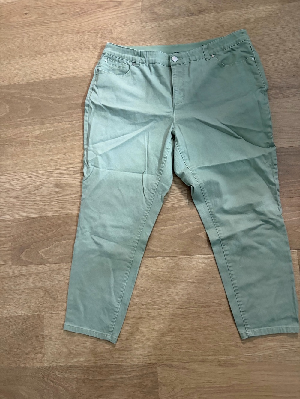 CJ Banks Women's Skinny Jeans in Sage Green